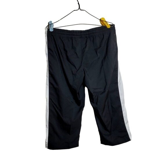 Nike NikeFit Dri-Fit Womens Large Black & White Athletic Capri Workout Pants - Picture 2 of 8